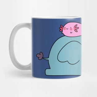 Axolotl and Elephant Mug